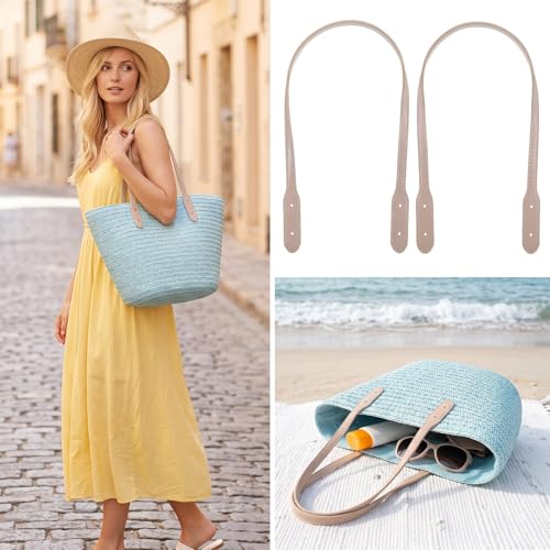 4Pcs Purse Bag Handle 28 Inch Leather Handle Wrap Mount Strap Bag Handle