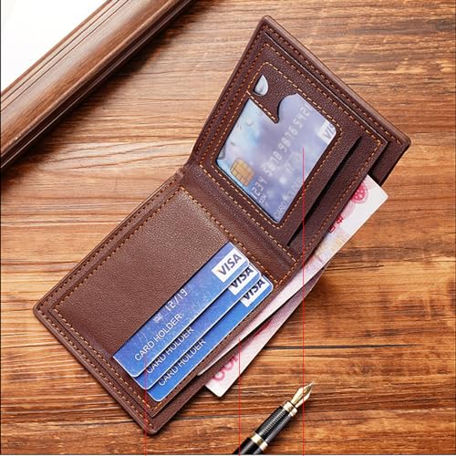 Slim Wallet for Men with Money Clip, Minimalist Wallet with Zipper, Bifold Mens Wallets with Credit Card Holder, PU Leather Men's Wallet with Coin Purse, Carteras Para Hombres (Brown 3) - color: Brown 3