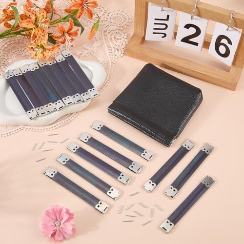 20PCS Metal Internal Flex Frame Kiss Lock Clasp 4.33 Inch Silver Iron Retro Handbag Hinged Clutch Frames Spring Clip Hook for DIY Sewing Craft Wallet Bag Coin Purse Making Carpet - size: 4.33 inch