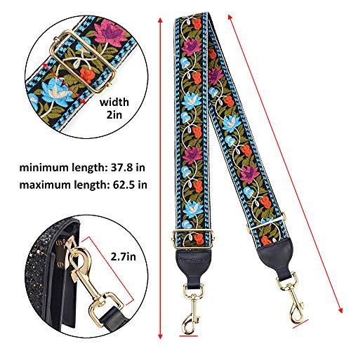 CLOUDMUSIC Handbag Strap Replacement Shoulder Crossbody Strap Purse Strap for Women Girls - color: Blue Pink