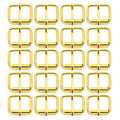 BIKICOCO Roller Buckle, 1'' x 3/4'' Heel Rolling Bar Buckles for Bags Leather Webbing Straps, Gold - Pack of 20 - color: Gold X 20 Pcs