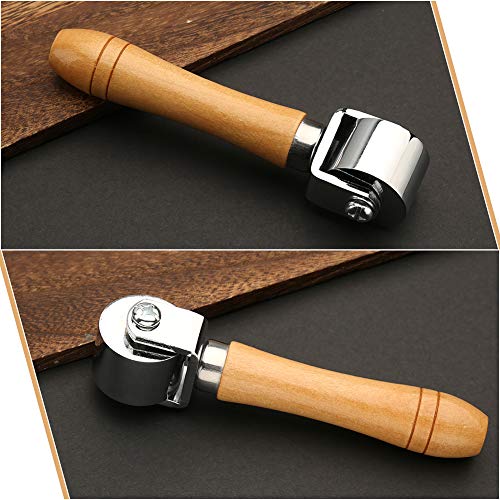QMNNMA Seam Roller for Quilting, 25mm Leather Press Edge Roller | Seam Roller for Sewing, Leather Edge Creaser and Smoother, Leather Glue Laminating Roller Iron Roll - size: S