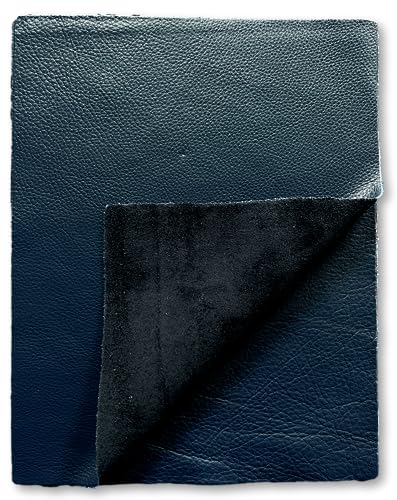 Natural Grain Cow Leather: 8.5'' x 11'' Pre Cut Leather Pieces (Navy, 10-Pack) - color: Navy, size: 10-Pack