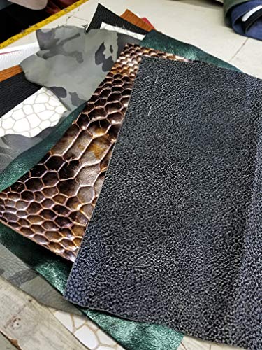 NAT Leathers Scrap remnants 10 cuts of Italian Leather 8.5" x 11" (A4 Size) Cow Hide Shoe Handbag Leathers 2.0 oz up to 3.5 oz About 2 lbs Cow Hide Leather Skin (10 cuts of 8.5 inch x 11 inch) - size: 10 cuts of 8.5 inch x 11inch