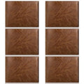 Sotiff 12 Pcs Leather Wallets Bulk for Men Laser Engraving,Brown - color: Brown