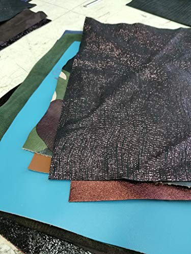 NAT Leathers Scrap remnants 10 cuts of Italian Leather 8.5" x 11" (A4 Size) Cow Hide Shoe Handbag Leathers 2.0 oz up to 3.5 oz About 2 lbs Cow Hide Leather Skin (10 cuts of 8.5 inch x 11 inch) - size: 10 cuts of 8.5 inch x 11inch