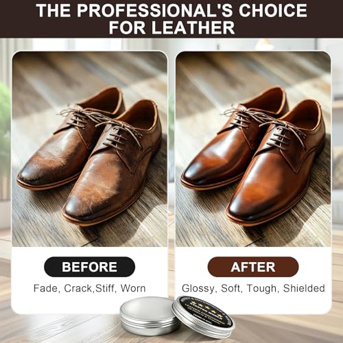 STARTSO WORLD 200Ml Leather Recoloring Balm with 100ML Leather Conditioner, Dark Brown Leather Repair Kit for Furniture, Leather Dye, Leather Scratch Repair, Leather Couch Paint - color: Dark Brown, size: Leather Recoloring Balm+Mink Oil