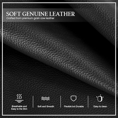 befen Anti-theft Crossbody Bag for Women Genuine Leather, Small Cross Body Shoulder Handbags with RFID Card Slots - color: Black
