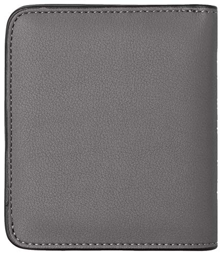 Toughergun Women’s Small Slim Leather Wallet with RFID Protection, Compact Bifold Mini Purse with Clear ID Window - color: 07 ReNapa Grey Light