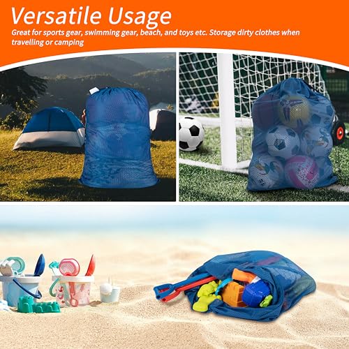 Polecasa Heavy Duty Diamond Mesh Laundry Bag, 24x36", Blue | Extra Large Laundry Hamper Bag, Holds 2-3 Loads, Tear Resistant Mesh, Breathable Design, Drawstring Closure - color: Blue, size: 24"x36" |1 Pack