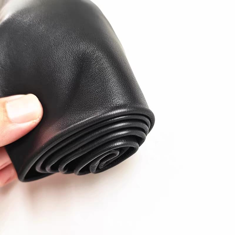 Sheep Skin, 0.7-1.0mm Thick, for Gloves, Clothing, Leather Sheets for Crafts and Arts (Black 11-12 Square feet) - color: Black 11-12 square feet