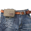 Belt Pouch for Men Women YKK Zippers EDC Pouch, Belt Bag Waist Pack for Hiking, Water Resistant, Waxed Canvas, Olive - color: Olive Medium