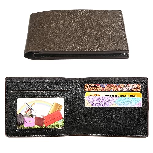 VZZNN 12 PCS Leather Bifold Wallets for Men,Men’s Wallet Bulk for DIY Engraving,With Money Clip,Card Holder (Brown) - color: 12Brown