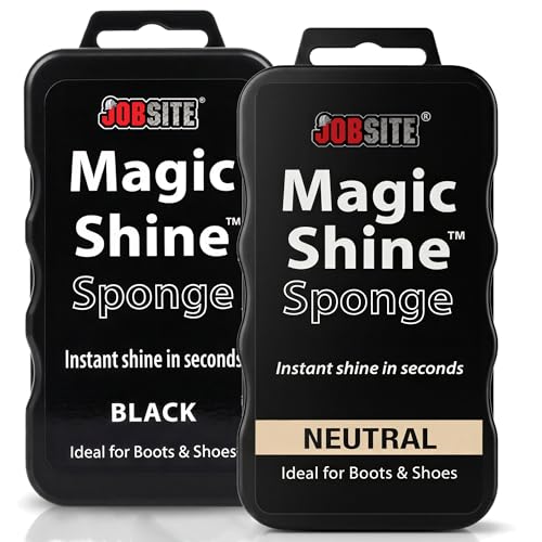 JobSite Instant Express Leather Boot & Shoe Shine Sponge - Black & Neutral Pack - color: Black & Neutral Pack