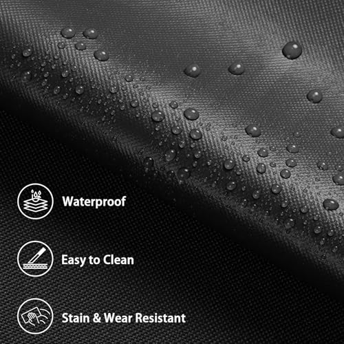 Waterproof Marine Canvas Fabric by The Yard 58" W 600D PVC Backing 10 Yards | 100% Waterproof, Polyester Fabric Upholstery Material, for Outdoor Indoor Marine Awning Tent Boat Furniture Cover, Black - color: Black, size: 10 Yards