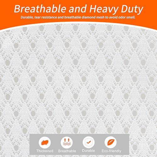 Polecasa 2 Pack Heavy Duty Diamond Mesh Laundry Bag, 24x36", White | Extra Large Laundry Hamper Bag, Holds 2-3 Loads, Tear Resistant Mesh, Breathable Design, Drawstring Closure - color: A-White, size: 24"x36" | 2 Pack