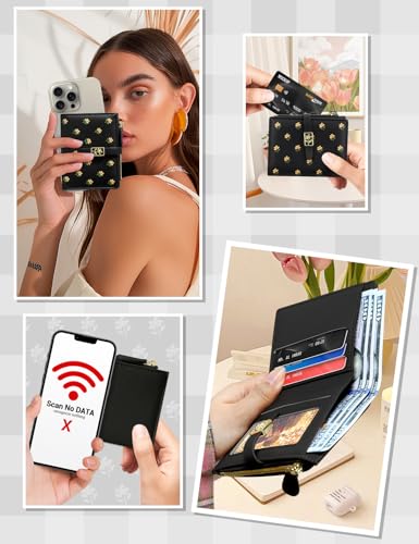 YINHEXI Women's Wallet, Faux Leather, Water Resistant, Black, Unisex - color: Black