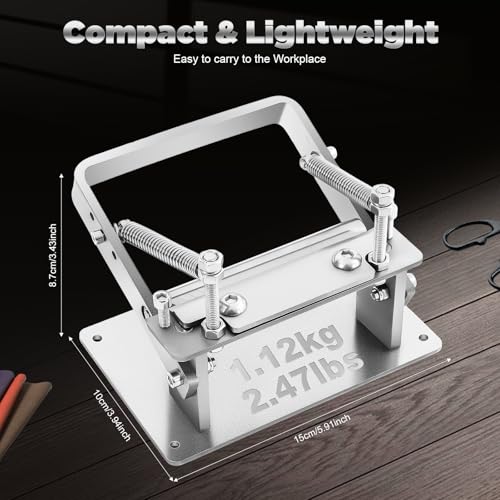 Manual Leather Skiver, Adjustable Thickness Leather Splitting Machine with Stainless Steel Blades, Leather Paring Tool for DIY Leather Craft, Edge Skiving, Belt and Wallet Thinning
