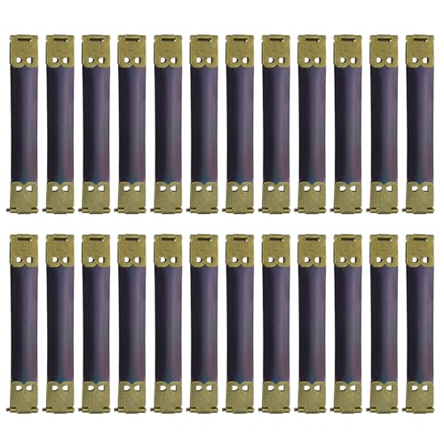 uxcell 24Pcs Metal Internal Flex Frame, 9cm/3.5" Coin Purse Frame Handbag Hinges Clip for Wallet Bag DIY Craft Sewing Purse Making, Bronze - size: 3.5"