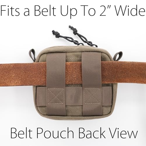 Belt Pouch for Men Women YKK Zippers EDC Pouch, Belt Bag Waist Pack for Hiking, Water Resistant, Waxed Canvas, Olive - color: Olive Small