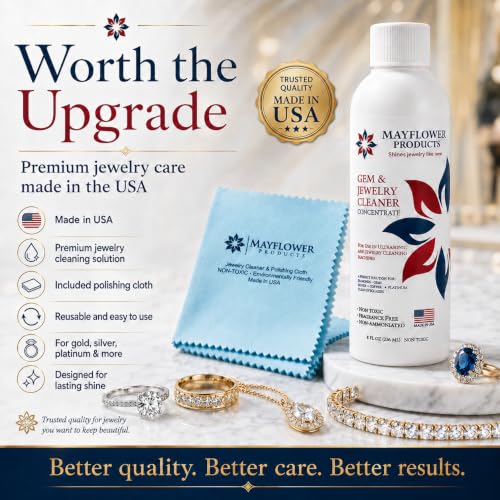 Mayflower Premium Jewelry Cleaning Cloth Made in USA. Sterling Silver Polishing Cloth for Gold Platinum & Diamonds. Removes Tarnish, Restores Shine. Reusable Non Toxic Professional Cleaner (Dark Blue) - color: Dark Blue
