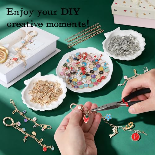 SUTROMA 776pcs Lip Gloss Keychain Making Kit with Charms - color: 776
