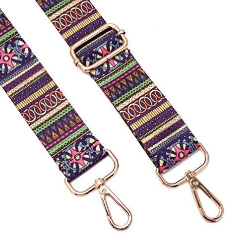 ZOOEASS Wide Shoulder Strap Adjustable Replacement Belt Crossbody Canvas Bag Handbag - color: Stripe, size: EXTRA LONG:66.9"(170cm)Wide:1.4"(3.5cm)