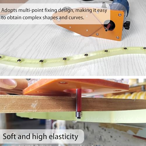 39 inch Flexible Curve Template, Woodworking Profiling Strip, Professional Contour Flexible Curve Tool Ideal for Wood Curve Pattern Making Tools, Router Template (Green) - color: Green-39inch