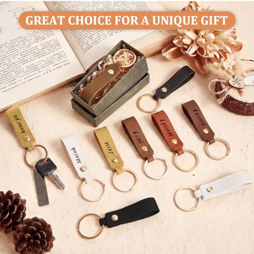 Wavyknot 100 Pcs PU Leather Keychain Blanks Bulk Laser Engraving Blanks Keychain Kit with Key Rings for DIY Key Chains Craft (3.7 x 0.7 Inches,Colorful) - color: Colorful, size: 3.7 x 0.7 Inches