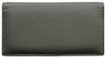 RFID Leather Checkbook Cover With Credit Card Slots and Pen Holder - color: Grey