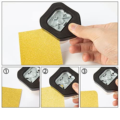 QIQQIKIN Corner Hole Punch 4mm Circle Cutter Punch +R5mm+R10mm 3-Way Corner Rounder Paper Punch,Cardstock,Laminator,Photocards,Scrapbooking,Die Cuts for Card Making,Junk Journal Supplies Clearance - color: Black WHite