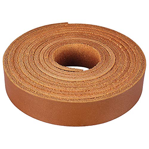 (TM) Genuine Leather Strap Leather Strip 3/4 Inch Wide and 72 Inches Long, Walnut Brown - color: Walnut, size: 3/4inches_2yards