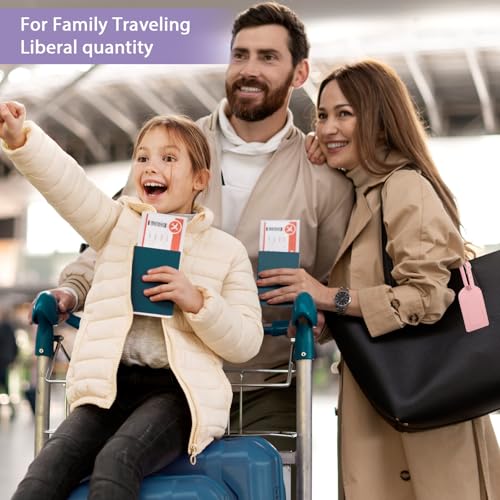 20 Pcs PU Leather Luggage Tags for Suitcases PU Leather Name ID Labels Privacy Luggage Tags for Travel Bag Case, Multicolor
