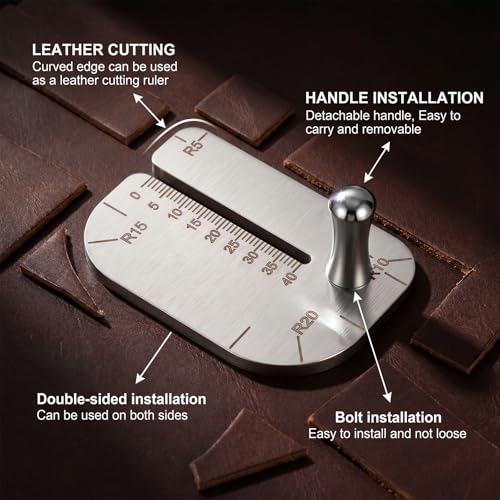 Leather Stitching Punch Aid Plate Stainless Steel Pulling Plate for Pricking Iron Aid Board Leather Working Crafting Tools Pull Up Prong Punch