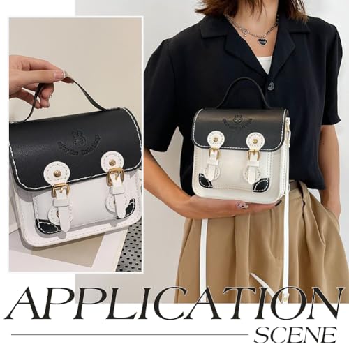 WADORN DIY PU Leather Shoulder Bag Making Set, PU Leather Crossbody Bag Material Craft Tool Set Woman Handmade Satchel Handbag Making Kit 16x6.5x20cm for Handmade Craft Bag Making Accessories, White - color: White