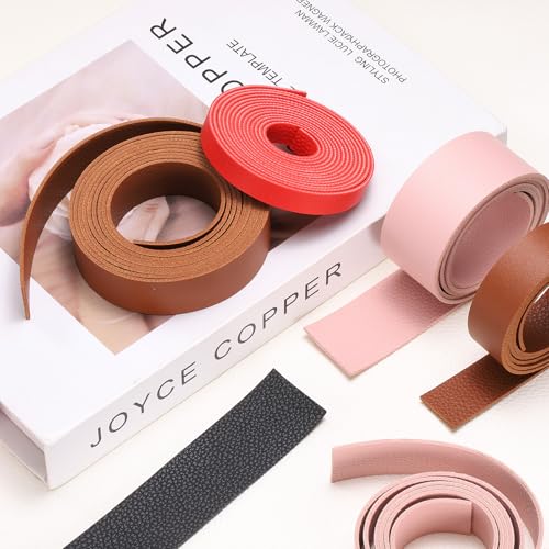 uxcell Leather Straps, 0.4 Inch Wide 79 Inch Long Soft Flat Leather Strips Cord for Craft Projects Tooling Belt Bag Making, Pink - color: Pink, size: 0.4 Inch Wide, 79 Inch Long