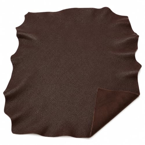 Reed Leather Hides - Cow Skins (8 inches X 11 Inches, Dark Brown) | Arts and Crafts - color: Dark Brown, size: 0.6 Square Foot