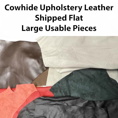 Leather Scraps - Soft and Flexible. New Larger Sizes. Mixed Colors. 2-7 Pieces per Pack. 2 lbs.