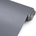 Marine Vinyl Upholstery Faux Leather Fabric, 1 Yard Gray | Marine Grade Faux Leather Vinyl by the Yard, Waterproof, Soft & Durable, for Boat, Furniture Upholstery, DIY Sewing Crafts - color: Dark Gray, size: 1 Yard 55" x 36" (Pre-cut)