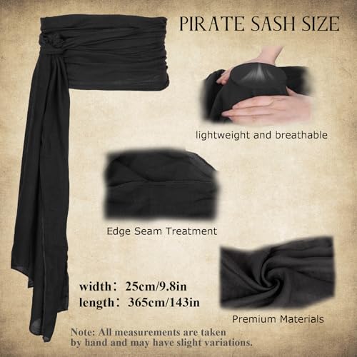 Renaissance Belt Pouch Medieval Pirate Costume Accessories Set for Cosplay | Viking Faux Leather Waist Bag, Skirt Hike Clips, Perfect for Women and Men Ren Faire, LARP, Fantasy, Halloween - color: Black-N