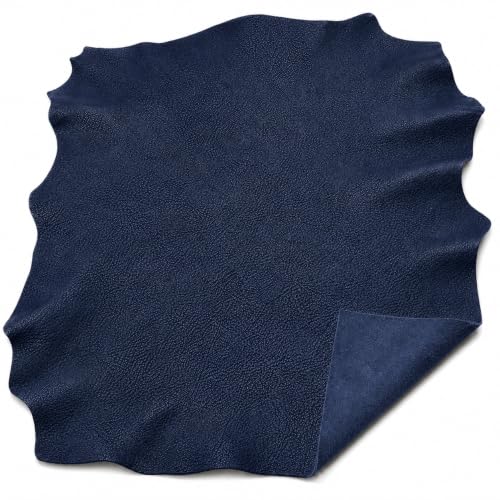 Reed Leather Hides - Cow Skins (12 X 24 Inches 2 Square Foot, Navy) | Arts and Crafts - color: Navy, size: 2 Square Foot
