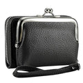 Women's Wristlet Wallet, Card Holder & Coin Purse, Small Change Purse | Small change purse for coins, small coin purse for women, wrist wallets for women, coin pouch, zip no kiss lock coin purses - color: BlackBlack