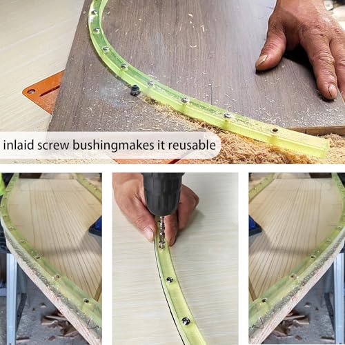 39 inch Flexible Curve Template, Woodworking Profiling Strip, Professional Contour Flexible Curve Tool Ideal for Wood Curve Pattern Making Tools, Router Template (Green) - color: Green-39inch