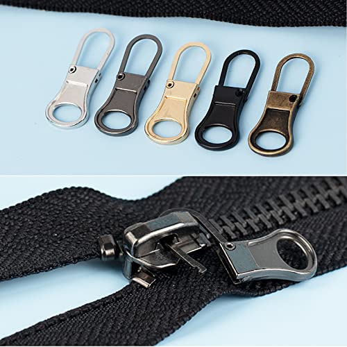 Mizeer Zipper Pulls for Jacket, Perfect for Small Hole Zippers, Detachable Small Zipper Pull Tab Replacement for Clothing Jackets Boots Purse 4PCS Silver - color: 4pcs Sliver