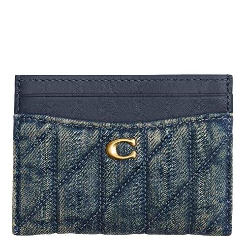 Coach Essential Card Case - color: Loved Denim Dark Indigo