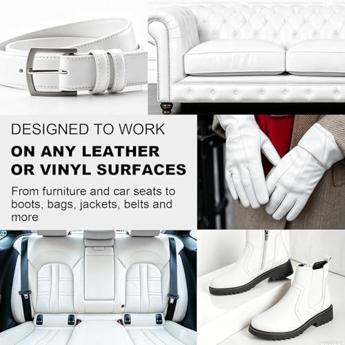 STARTSO WORLD Leather Recoloring Balm - Repair Kit for White Furniture and Car Seats | Scratch Remover, Restores Faded Leather - color: White, size: Leather Recoloring Balm