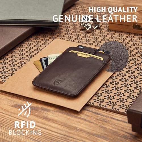 Vaultskin CHELSEA Slim Leather Card Wallet for Men, RFID (Brown) - color: Brown