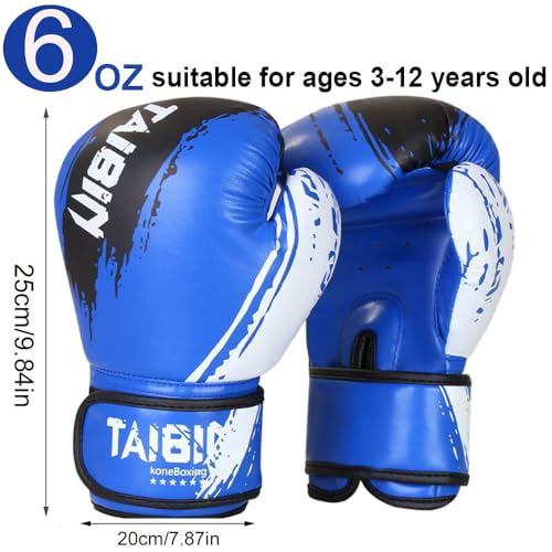 2-in-1 Boxing Gloves and Punching Mitts Set for Kids Youth,6 oz Kids Boxing Gloves and Boxing Pads,Boxing Training Equipment for Punching Bag,Kickboxing,Gift for Boys and Girls - color: Red