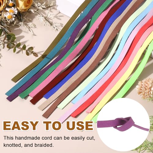 uxcell 10Pcs 1 Yard 10mm Wide Flat Leather String Cord, 1.4mm Thick Craft Suede Strap Braiding Lacing Strips Rope for DIY Leather Crafts Necklace Bracelet Collars Belts, Army Green - color: Army Green