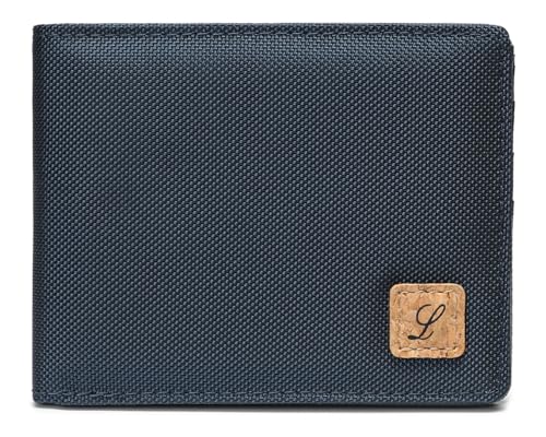 Lanyani Minimalist Fabric Wallet Bifold RFID Blocking - color: C-Navy Blue